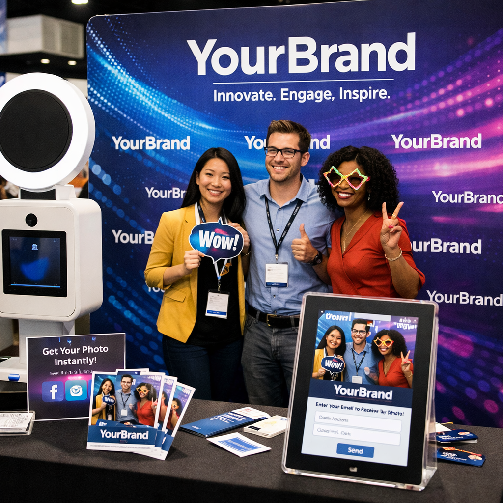 Booth Capture How To Capture Leads Using Photo Booths At Trade Shows - BUTTON IT UP ...